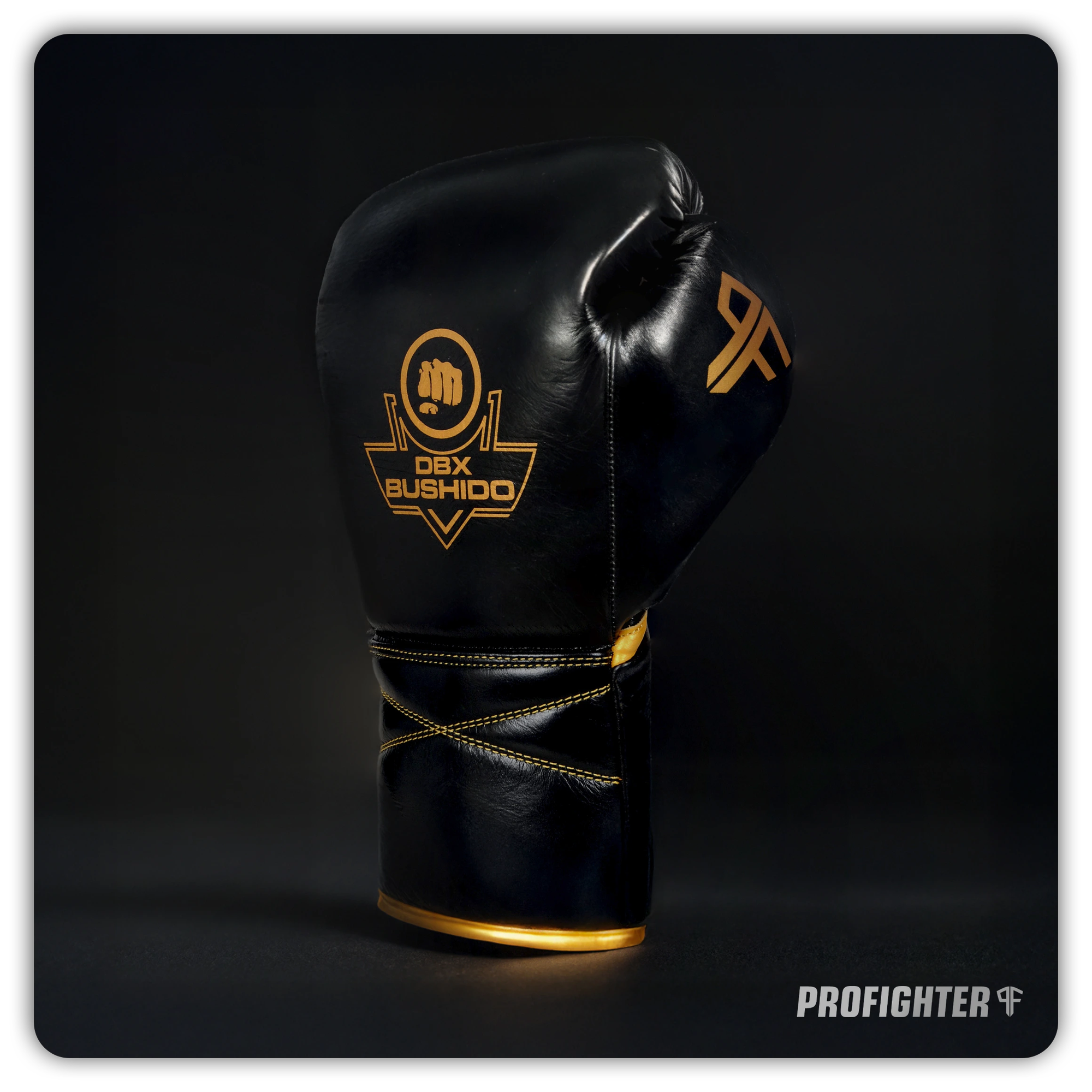 wiązane rękawice bokserskie premium profighter bordowe gold ze skóry naturalnej