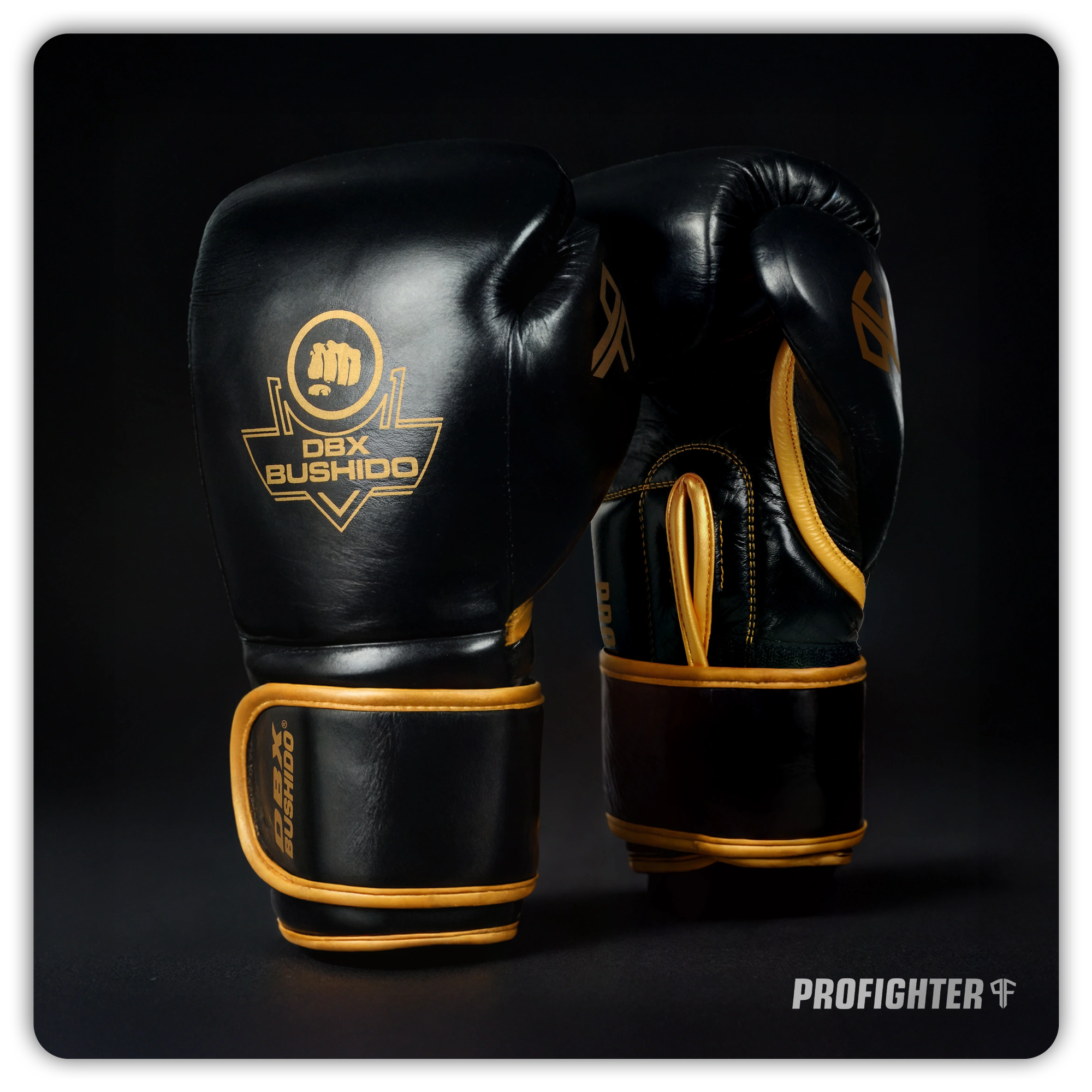 rękawice bokserskie premium profighter gold ze skóry naturalnej