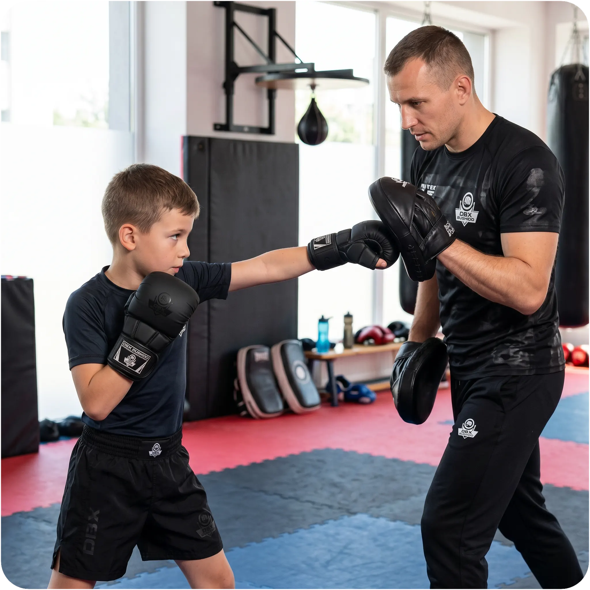 Rękawice MMA sparingowe dla dzieci XS - Black Master - Valor Series
