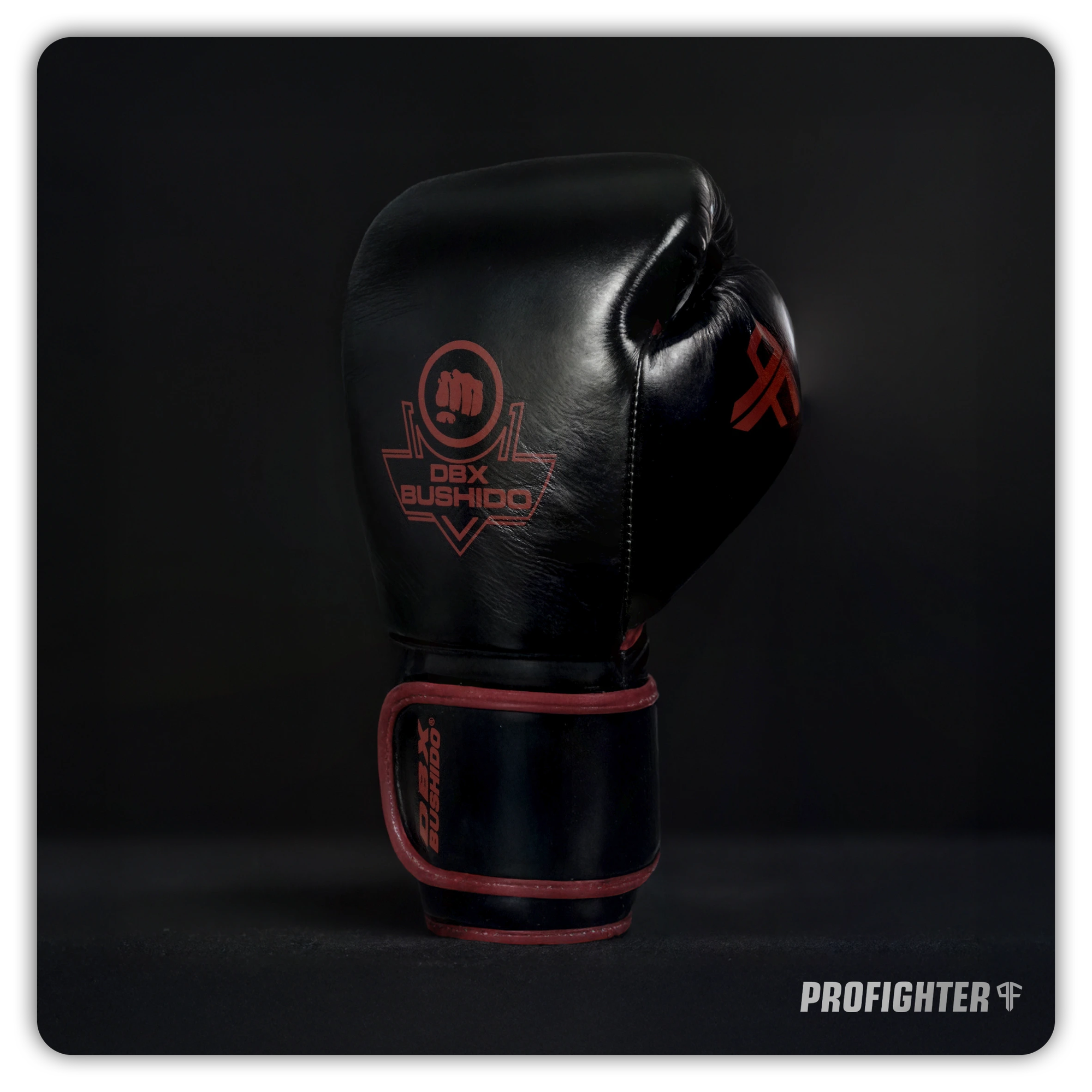 rękawice bokserskie premium profighter bordeaux ze skóry naturalnej