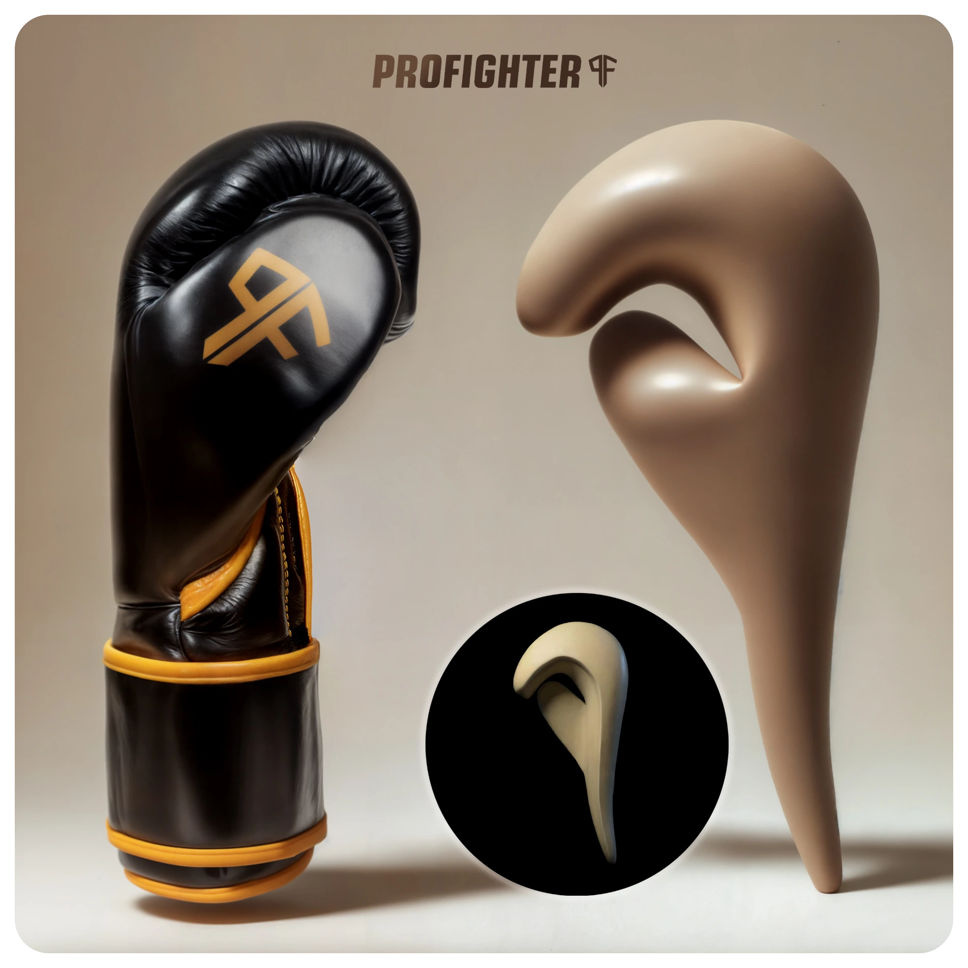 rękawice bokserskie premium profighter gold ze skóry naturalnej