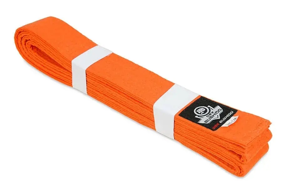 pas pomarańczowy do karate