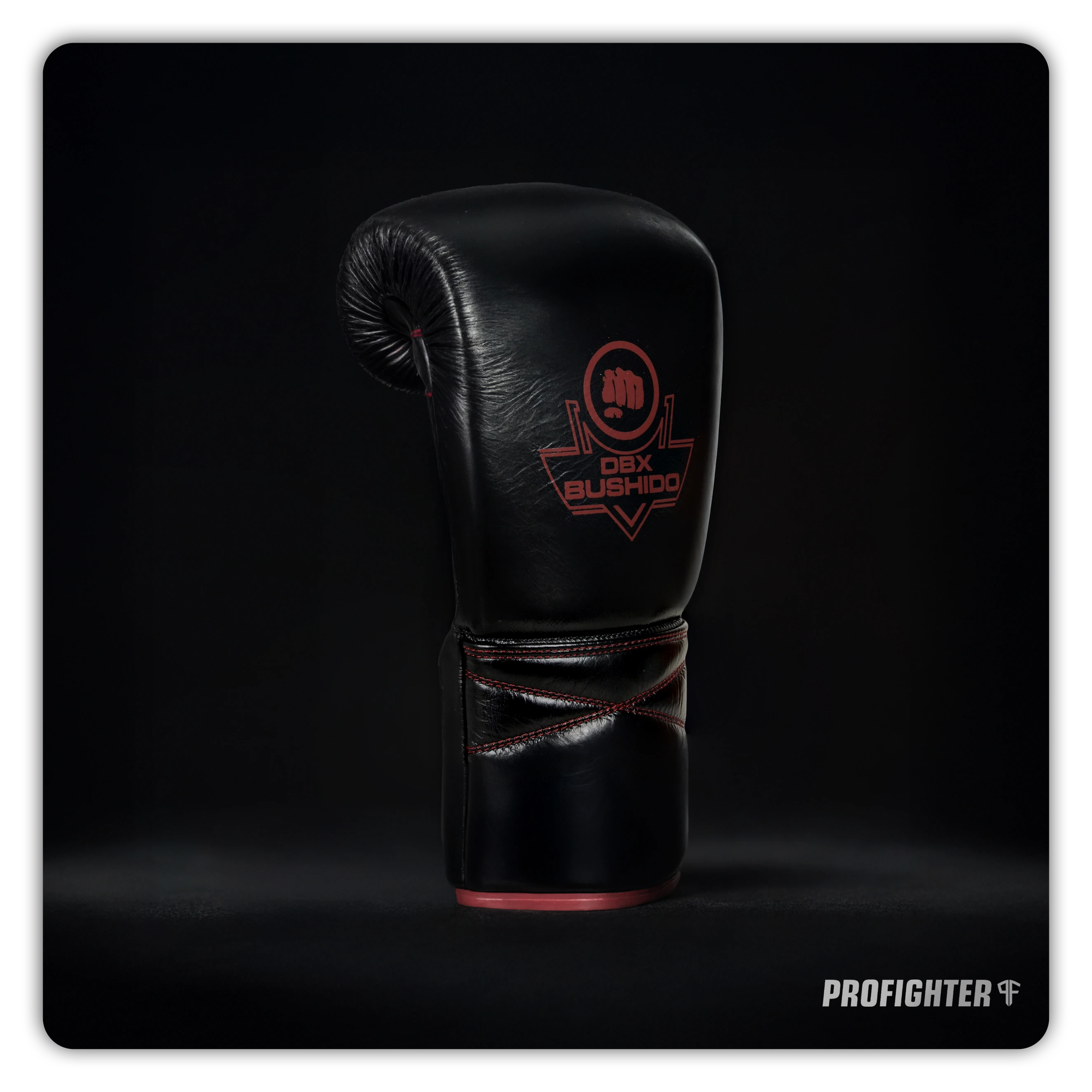 wiązane rękawice bokserskie premium profighter bordowe bordeaux ze skóry naturalnej