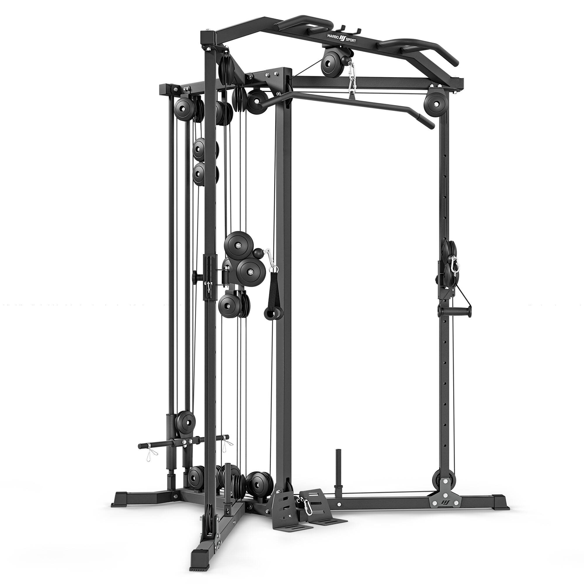 Складана лава Marbo Sport MS-L114 2.0 для тренувань Кросовер на вільних вагах Marbo Sport MS-W106 2.0 для тренувань