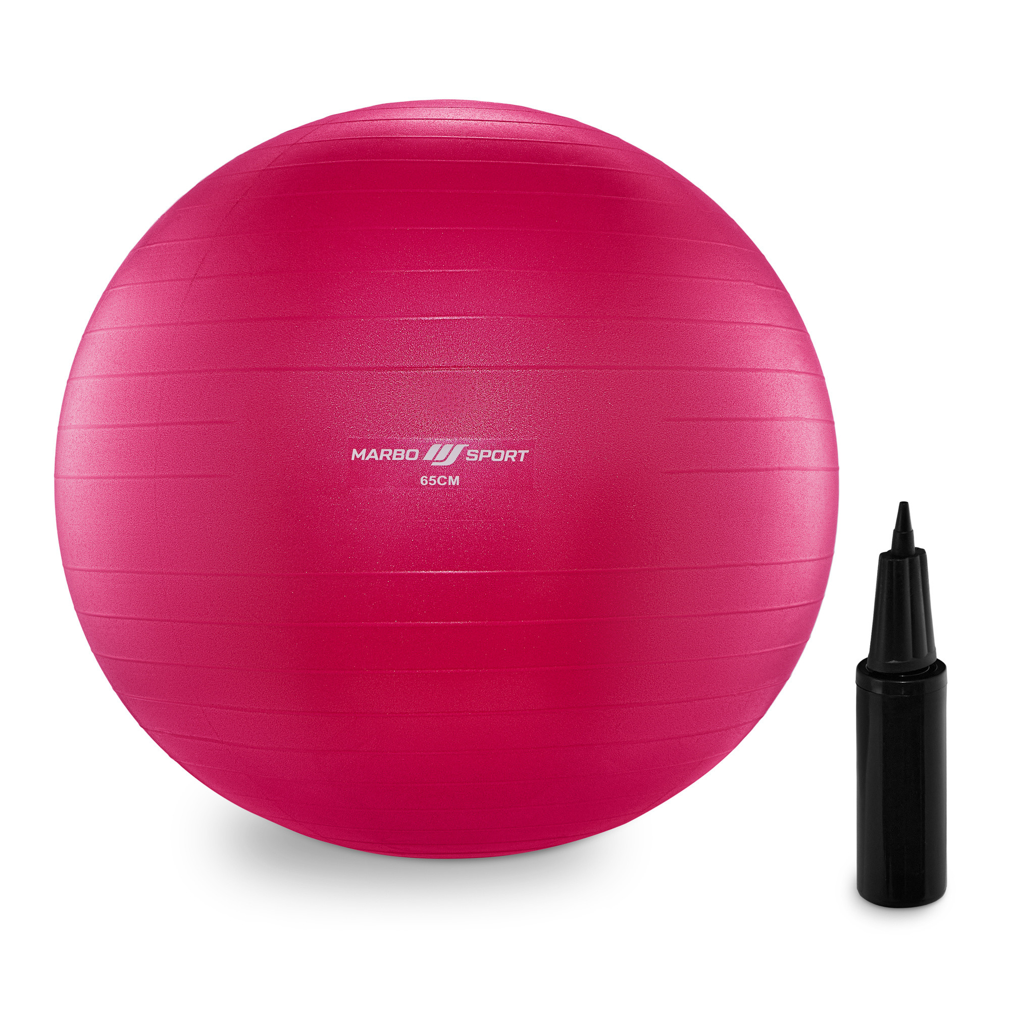 Гімнастичний м'яч Marbo Sport 65 см рожевий для фітнесу та пілатесу