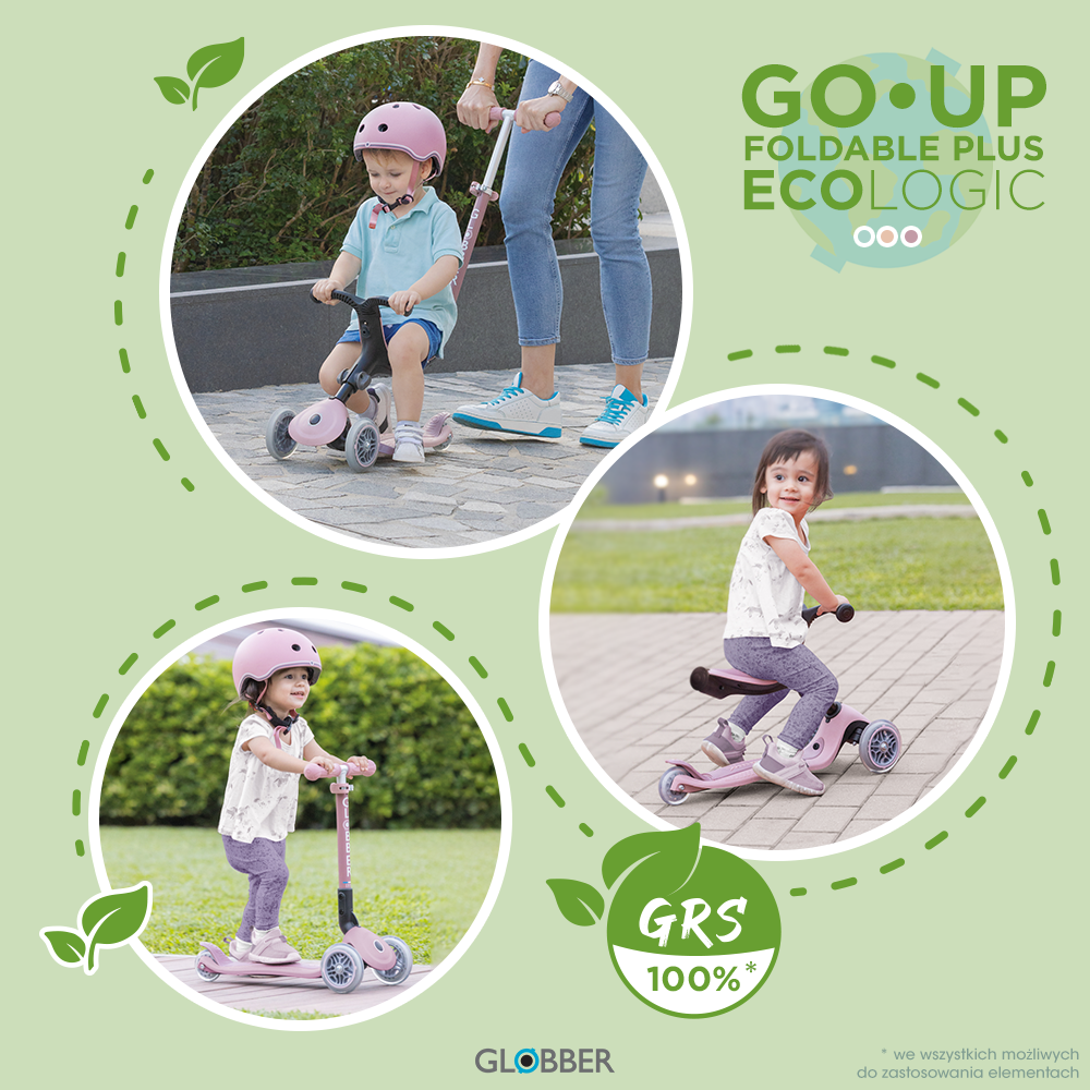 Самокат 3в1 Globber Go Up Foldable Plus Ecologic 
