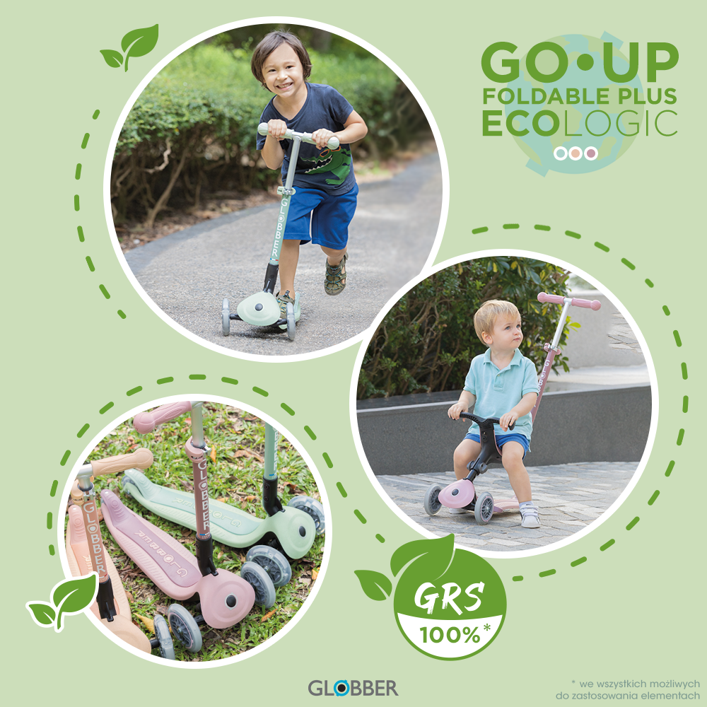 Globber Go Up Foldable Plus Ecologic Peach