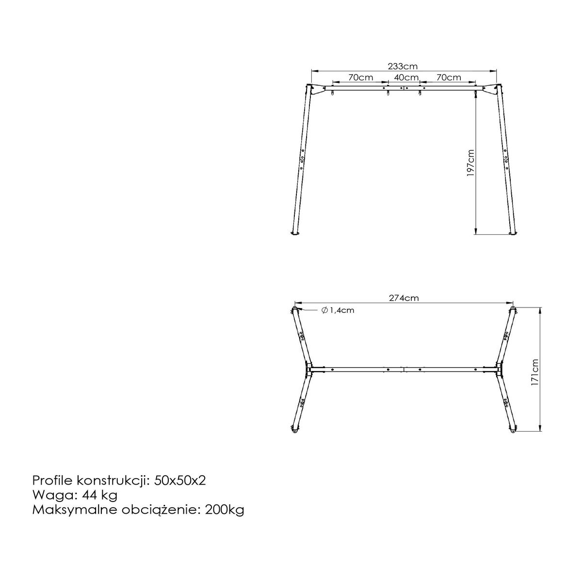 Садова гойдалка каркас купити Marbo Sport МО-002